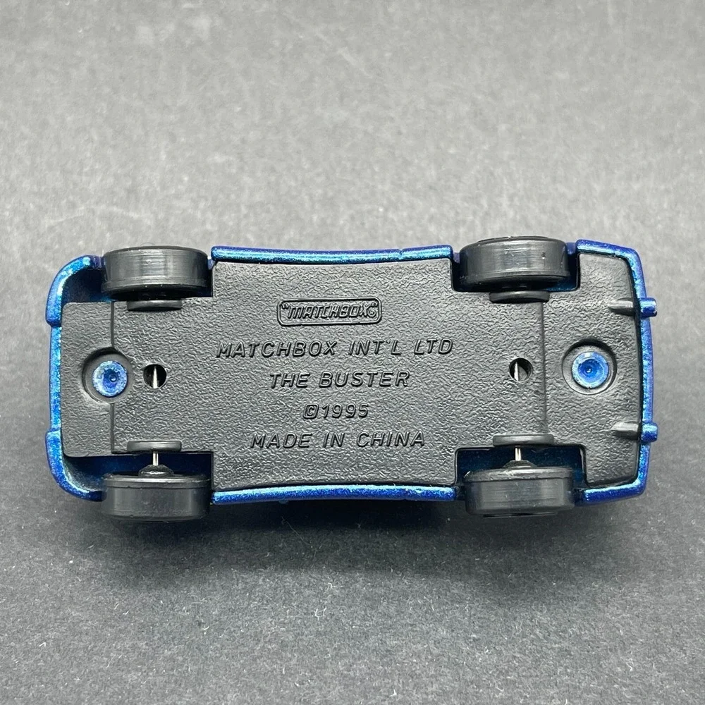 Matchbox The Buster 1990's Pickup Truck Blue Graphics Diecast‎ 1/64 Scale Loose
